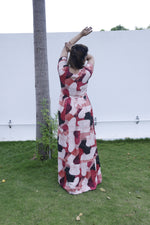 MANGAI Stylish Arrivals Rayon Gathering Frock Model Night Gown's | Adjustable Rope | Front and Back Frock Style | Double Layer Sleeve | Trending Collection's for Stylish Women's (GFK)