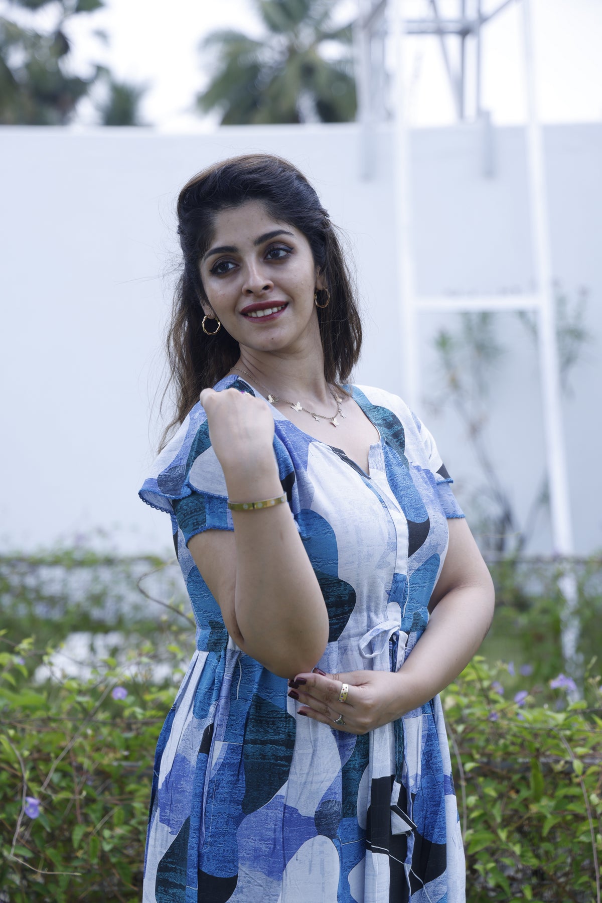 MANGAI Stylish Arrivals Rayon Gathering Frock Model Night Gown's | Adjustable Rope | Front and Back Frock Style | Double Layer Sleeve | Trending Collection's for Stylish Women's (GFK)