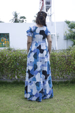 MANGAI Stylish Arrivals Rayon Gathering Frock Model Night Gown's | Adjustable Rope | Front and Back Frock Style | Double Layer Sleeve | Trending Collection's for Stylish Women's (GFK)