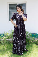 Stylish Arrivals Rayon Gathering Frock Model Night Gown's | Front Adjustable Gathering Style Rope Rope | Puff Sleeve | Trending Collection's for Stylish Women's (GFK)