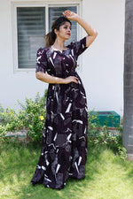 Stylish Arrivals Rayon Gathering Frock Model Night Gown's | Front Adjustable Gathering Style Rope Rope | Puff Sleeve | Trending Collection's for Stylish Women's (GFK)