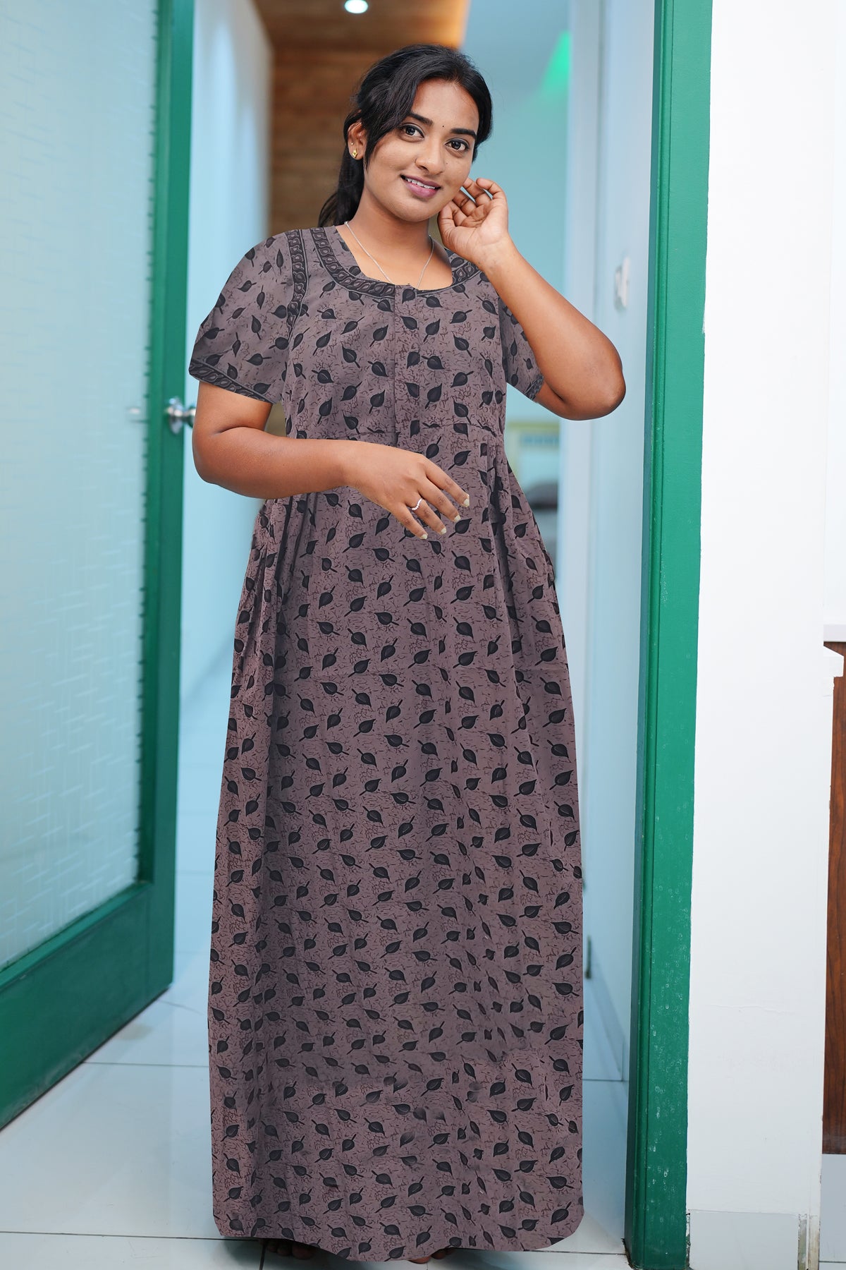 Cotton FROCK Model Casual Wear Nighties | Stylish Pleated Frock Style | Multipurpose Nighties | Pregnancy Wear | Pleated Model | Stylish Nighties for Stylish Women (MW)