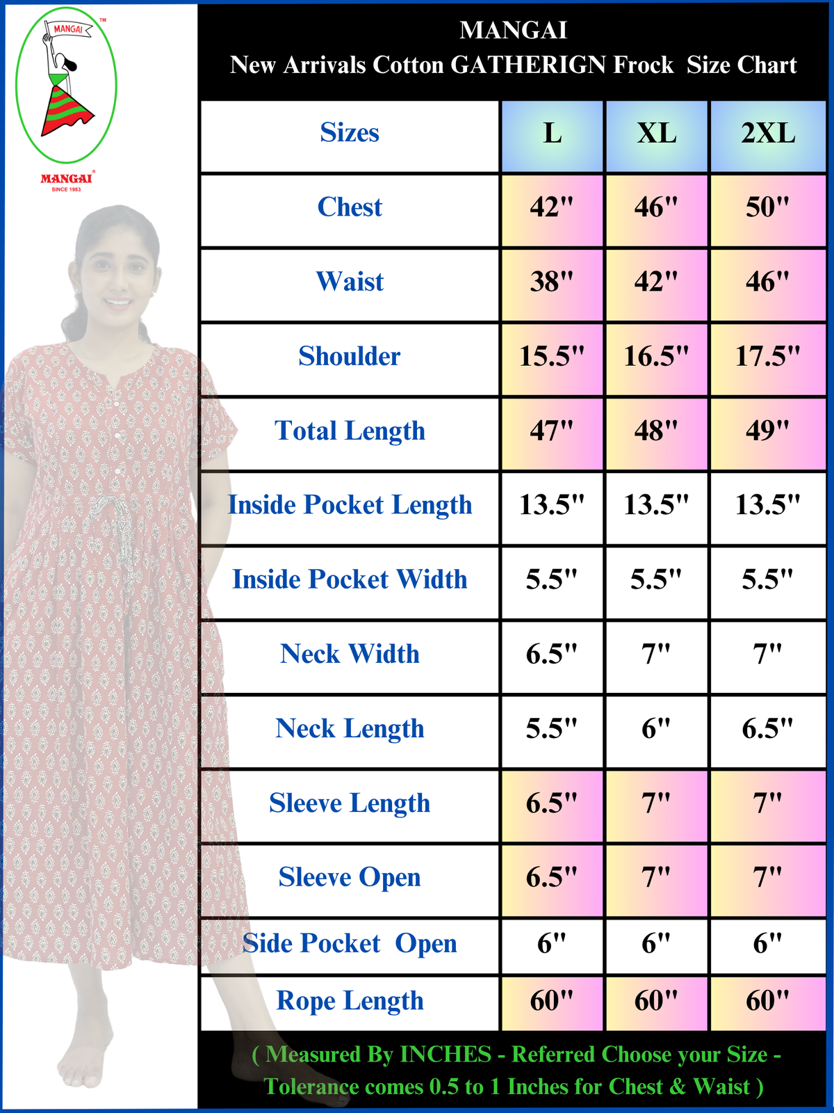 Cotton Gathering Frock for Summer Arrivals | Side Pocket | Button Closed | Elegant Casual Night Wear for Trendy Women's (FKC)