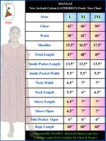 Cotton Gathering Frock for Summer Arrivals | Side Pocket | Button Closed | Elegant Casual Night Wear for Trendy Women's (FKC)