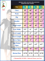 MANGAI Premium Rayon Collar MAXI Nighty for Women | Long Sleeve Stylish Nightwear for Women and Teenager | Perfect Stylish Nightwear (CM)