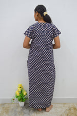 MANGAI New Regular Fit Cotton Printed Nighties - All Over Printed Stylish Nightwear for Stylish Women | Side Cut Pocket | Beautiful Nighties for Stylish Women's | Colourful Printed Cotton Nighties (ATR)