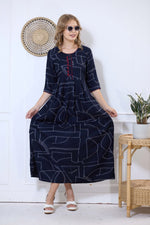 Alpine KURTI Style | Beautiful Stylish KURTI Model | Long 3/4 Sleeve & Side Pocket | Fresh Collection's for Stylish Women's (AK-3/4)