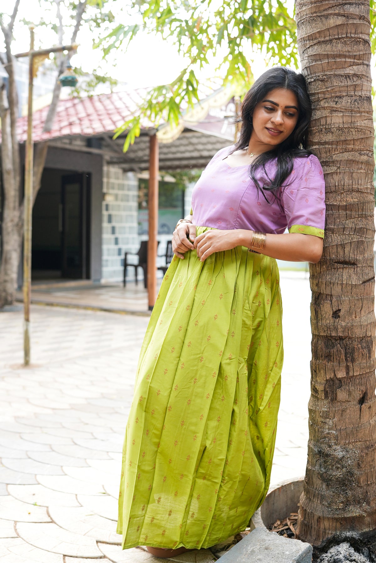 MANGAI New Festive Maternity Wear | Invisible Feeding Zipper | Side Pocket | Adjustable Back Tie Rope | Long Top Casual Wear (MFW)