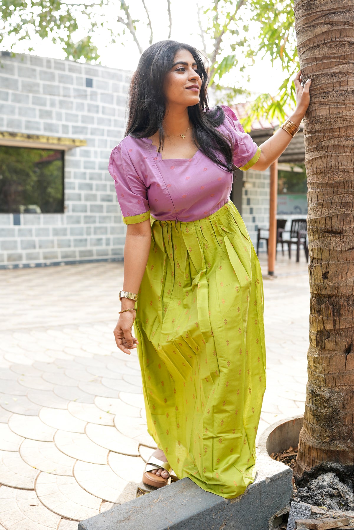 MANGAI New Festive Maternity Wear | Invisible Feeding Zipper | Side Pocket | Adjustable Back Tie Rope | Long Top Casual Wear (MFW)