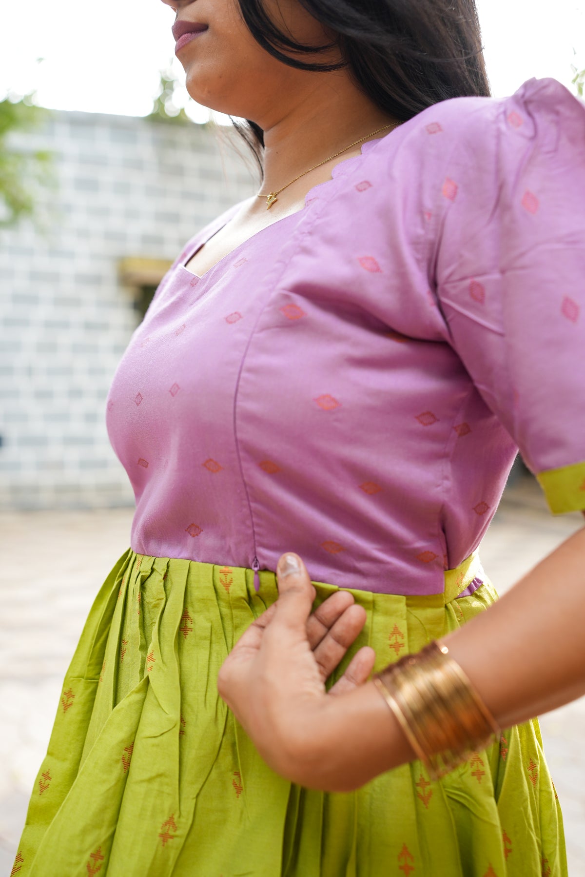 MANGAI New Festive Maternity Wear | Invisible Feeding Zipper | Side Pocket | Adjustable Back Tie Rope | Long Top Casual Wear (MFW)