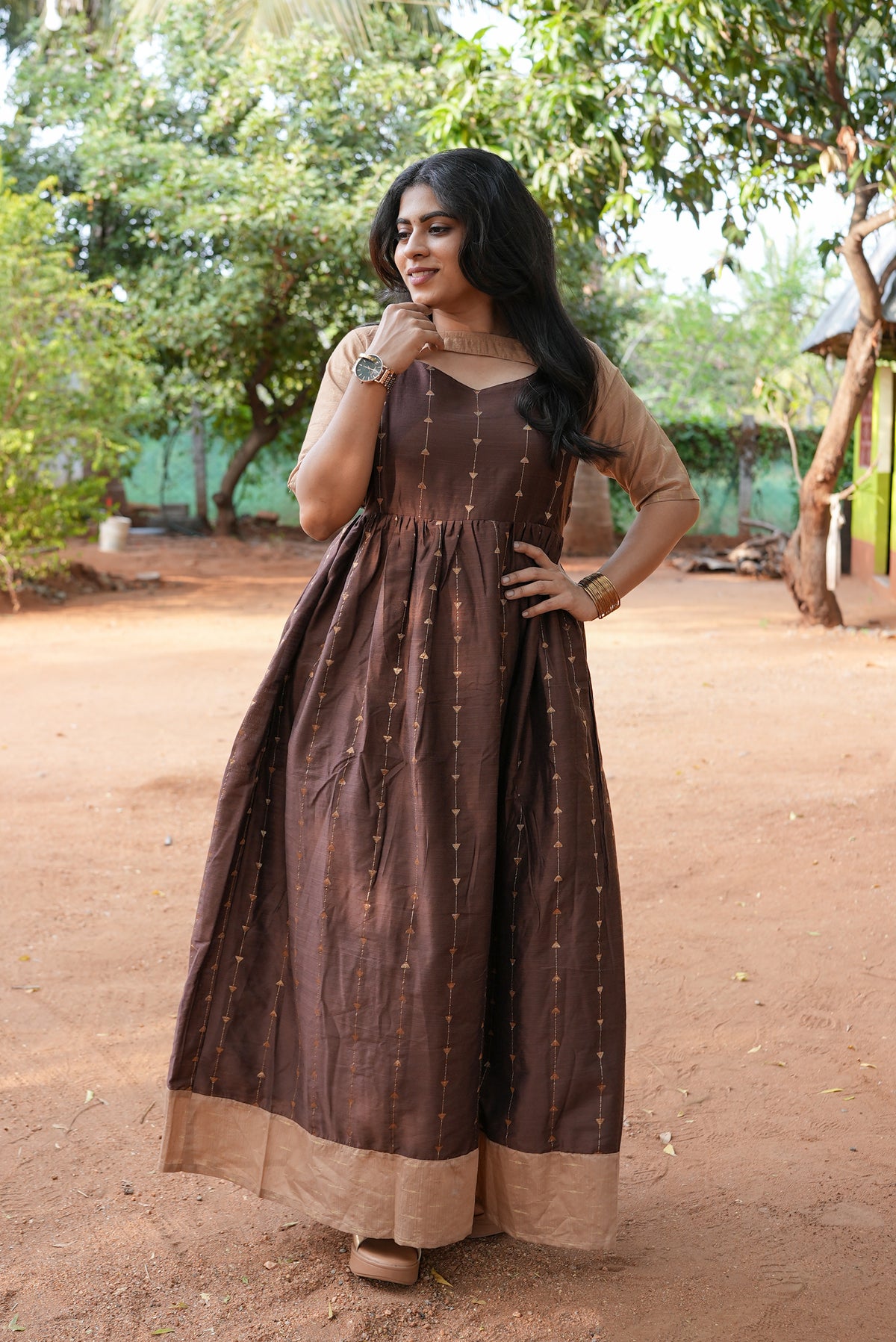 MANGAI New Festive Maternity Wear | Invisible Feeding Zipper | Side Pocket | Long Top Casual Wear (MFW)