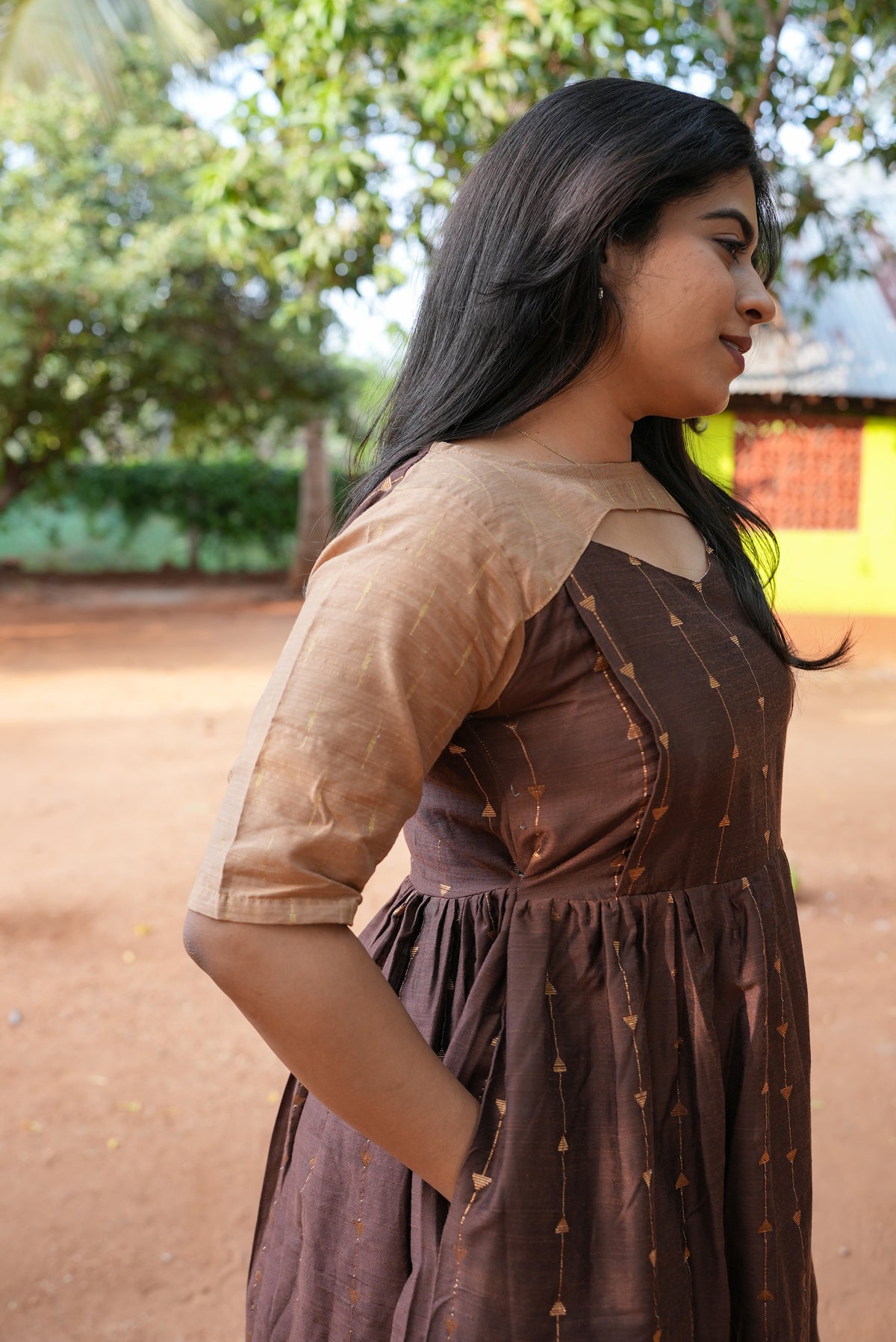 MANGAI New Festive Maternity Wear | Invisible Feeding Zipper | Side Pocket | Long Top Casual Wear (MFW)