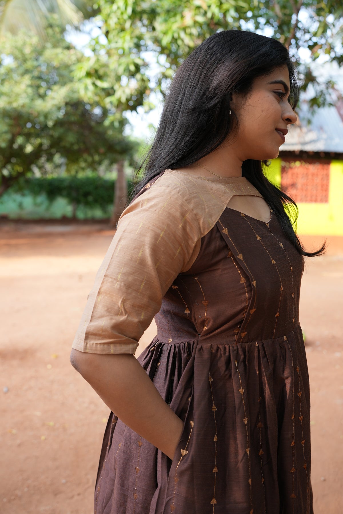 MANGAI New Festive Maternity Wear | Invisible Feeding Zipper | Side Pocket | Long Top Casual Wear (MFW)