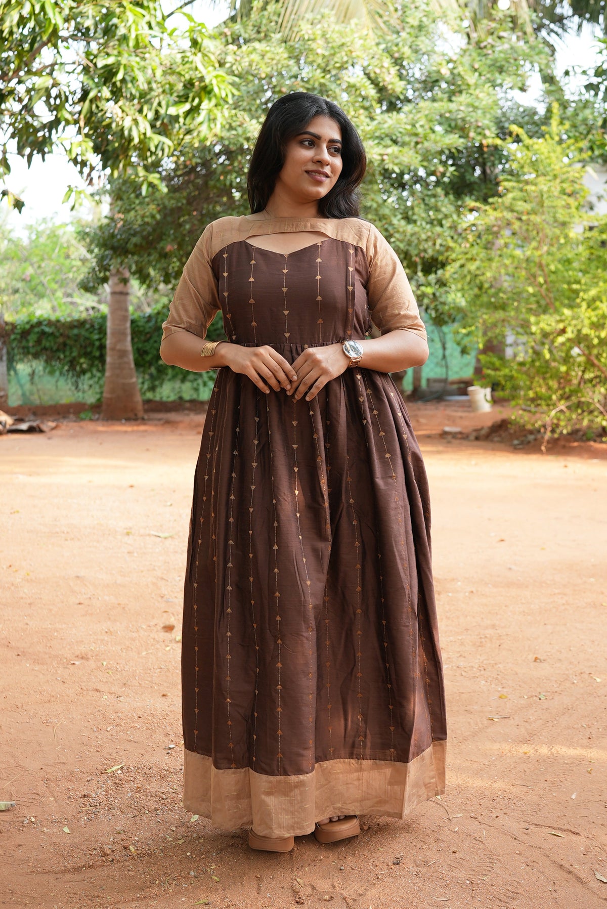 MANGAI New Festive Maternity Wear | Invisible Feeding Zipper | Side Pocket | Long Top Casual Wear (MFW)