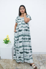 MANGAI Rayon Frock Nighties | Front Open Lengthy Zipper Comforts Feeding | Fancy Double Layered Sleeve's | Post & Pre Pregnancy's and Casual Wear | Side Pocket |Versatile Rayon Frock Night Gown's for Stylish Women's (RPW)