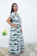 MANGAI Rayon Frock Nighties | Front Open Lengthy Zipper Comforts Feeding | Fancy Double Layered Sleeve's | Post & Pre Pregnancy's and Casual Wear | Side Pocket |Versatile Rayon Frock Night Gown's for Stylish Women's (RPW)