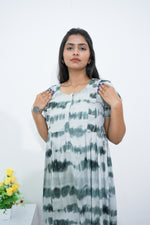 MANGAI Rayon Frock Nighties | Front Open Lengthy Zipper Comforts Feeding | Fancy Double Layered Sleeve's | Post & Pre Pregnancy's and Casual Wear | Side Pocket |Versatile Rayon Frock Night Gown's for Stylish Women's (RPW)