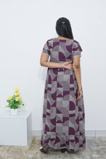 MANGAI Rayon Frock Nighties | Front Open Lengthy Zipper Comforts Feeding | Fancy Double Layered Sleeve's | Post & Pre Pregnancy's and Casual Wear | Side Pocket |Versatile Rayon Frock Night Gown's for Stylish Women's (RPW) (