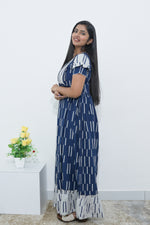 MANGAI Rayon Frock Nighties | Front Open Lengthy Zipper Comforts Feeding | Fancy Double Layered Sleeve's | Post & Pre Pregnancy's and Casual Wear | Side Pocket |Versatile Rayon Frock Night Gown's for Stylish Women's (RPW)