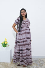 MANGAI Rayon Frock Nighties | Front Open Lengthy Zipper Comforts Feeding | Fancy Double Layered Sleeve's | Post & Pre Pregnancy's and Casual Wear | Side Pocket |Versatile Rayon Frock Night Gown's for Stylish Women's (RPW)