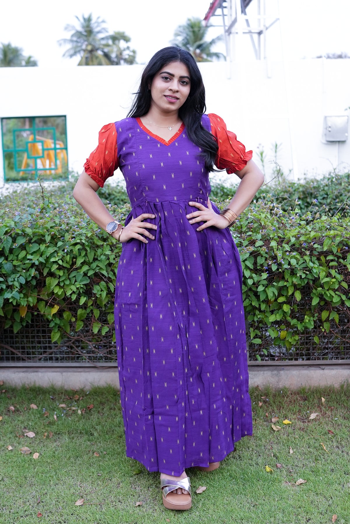 MANGAI New Festive Maternity Wear | Invisible Feeding Zipper | Side Pocket | Adjustable Back Tie Rope | Long Top Casual Wear (MFW)