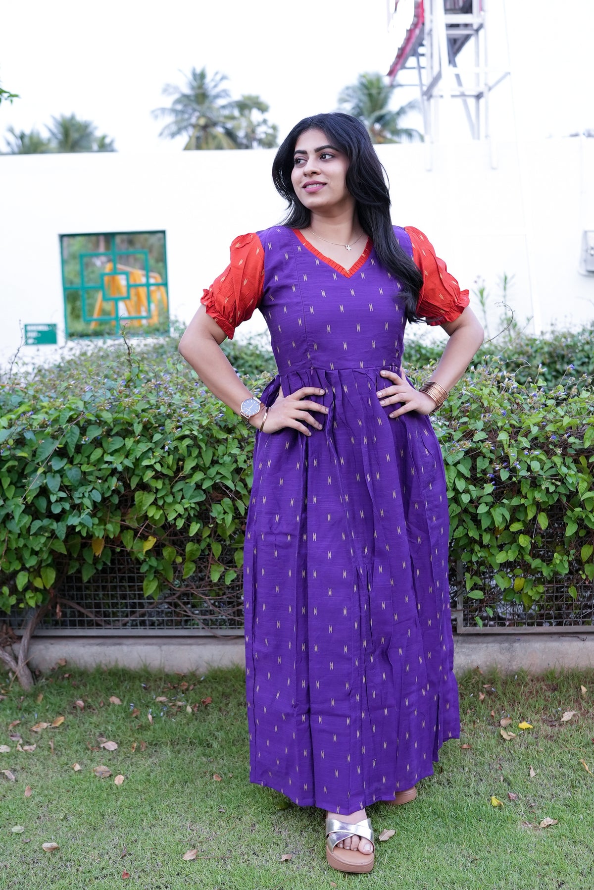 MANGAI New Festive Maternity Wear | Invisible Feeding Zipper | Side Pocket | Adjustable Back Tie Rope | Long Top Casual Wear (MFW)