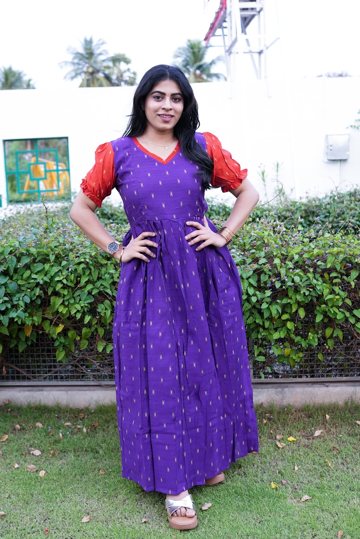 MANGAI New Festive Maternity Wear | Invisible Feeding Zipper | Side Pocket | Adjustable Back Tie Rope | Long Top Casual Wear (MFW)