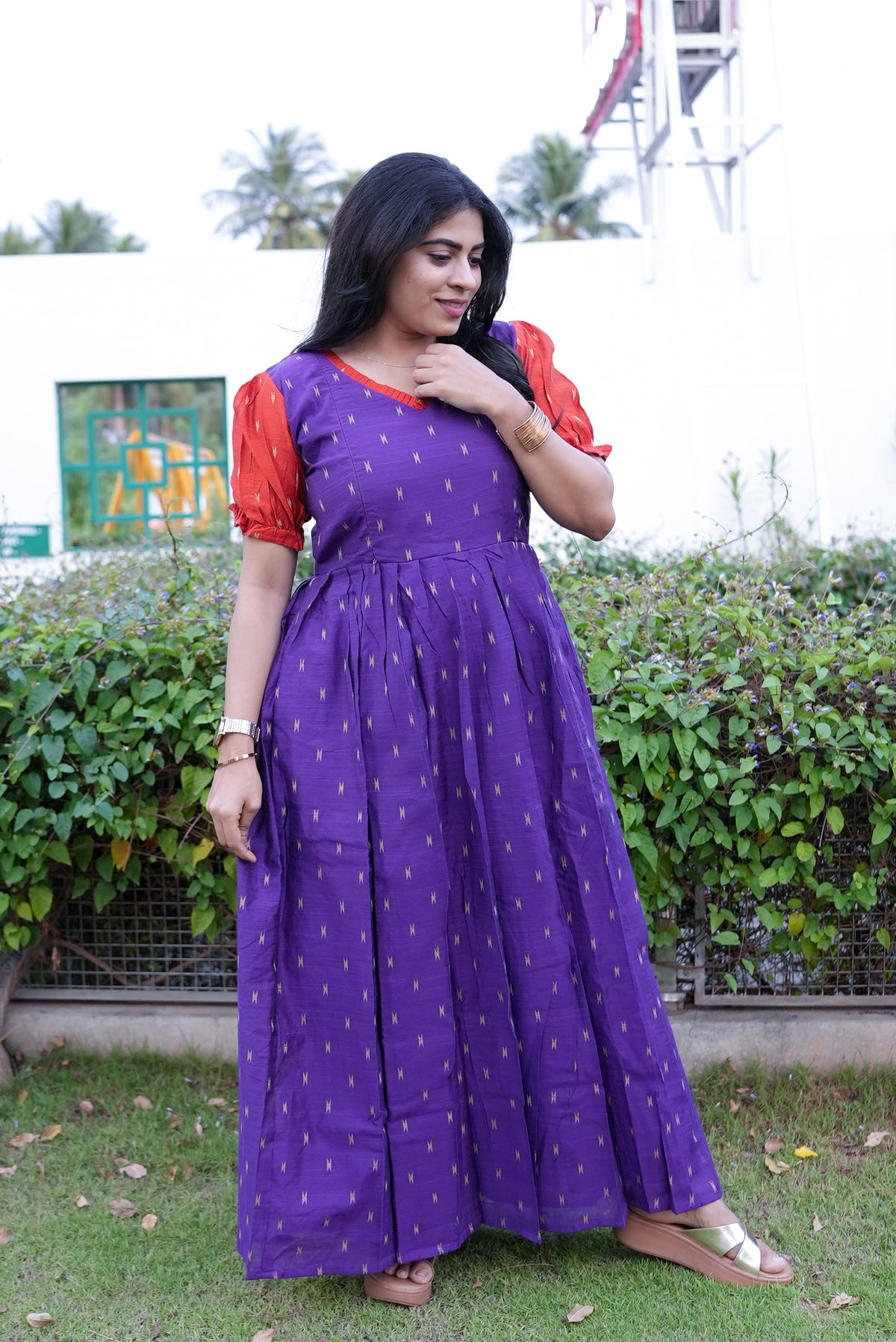 MANGAI New Festive Maternity Wear | Invisible Feeding Zipper | Side Pocket | Adjustable Back Tie Rope | Long Top Casual Wear (MFW)