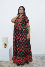 MANGAI Rayon Frock Nighties | Front Open Lengthy Zipper Comforts Feeding | Fancy Double Layered Sleeve's | Post & Pre Pregnancy's and Casual Wear | Side Pocket |Versatile Rayon Frock Night Gown's for Stylish Women's (RPW)