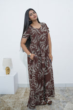 MANGAI Rayon Frock Nighties | Front Open Lengthy Zipper Comforts Feeding | Fancy Double Layered Sleeve's | Post & Pre Pregnancy's and Casual Wear | Side Pocket |Versatile Rayon Frock Night Gown's for Stylish Women's (RPW)