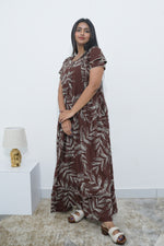 MANGAI Rayon Frock Nighties | Front Open Lengthy Zipper Comforts Feeding | Fancy Double Layered Sleeve's | Post & Pre Pregnancy's and Casual Wear | Side Pocket |Versatile Rayon Frock Night Gown's for Stylish Women's (RPW)