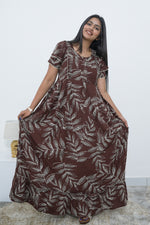 MANGAI Rayon Frock Nighties | Front Open Lengthy Zipper Comforts Feeding | Fancy Double Layered Sleeve's | Post & Pre Pregnancy's and Casual Wear | Side Pocket |Versatile Rayon Frock Night Gown's for Stylish Women's (RPW)