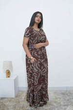 MANGAI Rayon Frock Nighties | Front Open Lengthy Zipper Comforts Feeding | Fancy Double Layered Sleeve's | Post & Pre Pregnancy's and Casual Wear | Side Pocket |Versatile Rayon Frock Night Gown's for Stylish Women's (RPW)