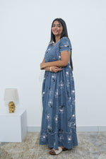 MANGAI Rayon Frock Nighties | Front Open Lengthy Zipper Comforts Feeding | Fancy Double Layered Sleeve's | Post & Pre Pregnancy's and Casual Wear | Side Pocket |Versatile Rayon Frock Night Gown's for Stylish Women's (RPW)