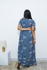 MANGAI Rayon Frock Nighties | Front Open Lengthy Zipper Comforts Feeding | Fancy Double Layered Sleeve's | Post & Pre Pregnancy's and Casual Wear | Side Pocket |Versatile Rayon Frock Night Gown's for Stylish Women's (RPW)