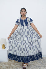 MANGAI Rayon Frock Nighties | Front Open Lengthy Zipper Comforts Feeding | Fancy Double Layered Sleeve's | Post & Pre Pregnancy's and Casual Wear | Side Pocket |Versatile Rayon Frock Night Gown's for Stylish Women's (RPW)