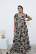 MANGAI Rayon Frock Nighties | Front Open Lengthy Zipper Comforts Feeding | Fancy Double Layered Sleeve's | Post & Pre Pregnancy's and Casual Wear | Side Pocket |Versatile Rayon Frock Night Gown's for Stylish Women's (RPW) (