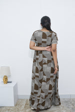 MANGAI Rayon Frock Nighties | Front Open Lengthy Zipper Comforts Feeding | Fancy Double Layered Sleeve's | Post & Pre Pregnancy's and Casual Wear | Side Pocket |Versatile Rayon Frock Night Gown's for Stylish Women's (RPW) (