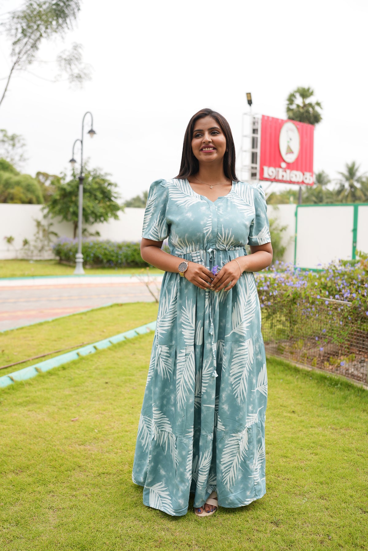 Stylish Arrivals Rayon Gathering Frock Model Night Gown's | Front Adjustable Gathering Style Rope | Puff Sleeve | Trending Collection's for Stylish Women's (FKG)