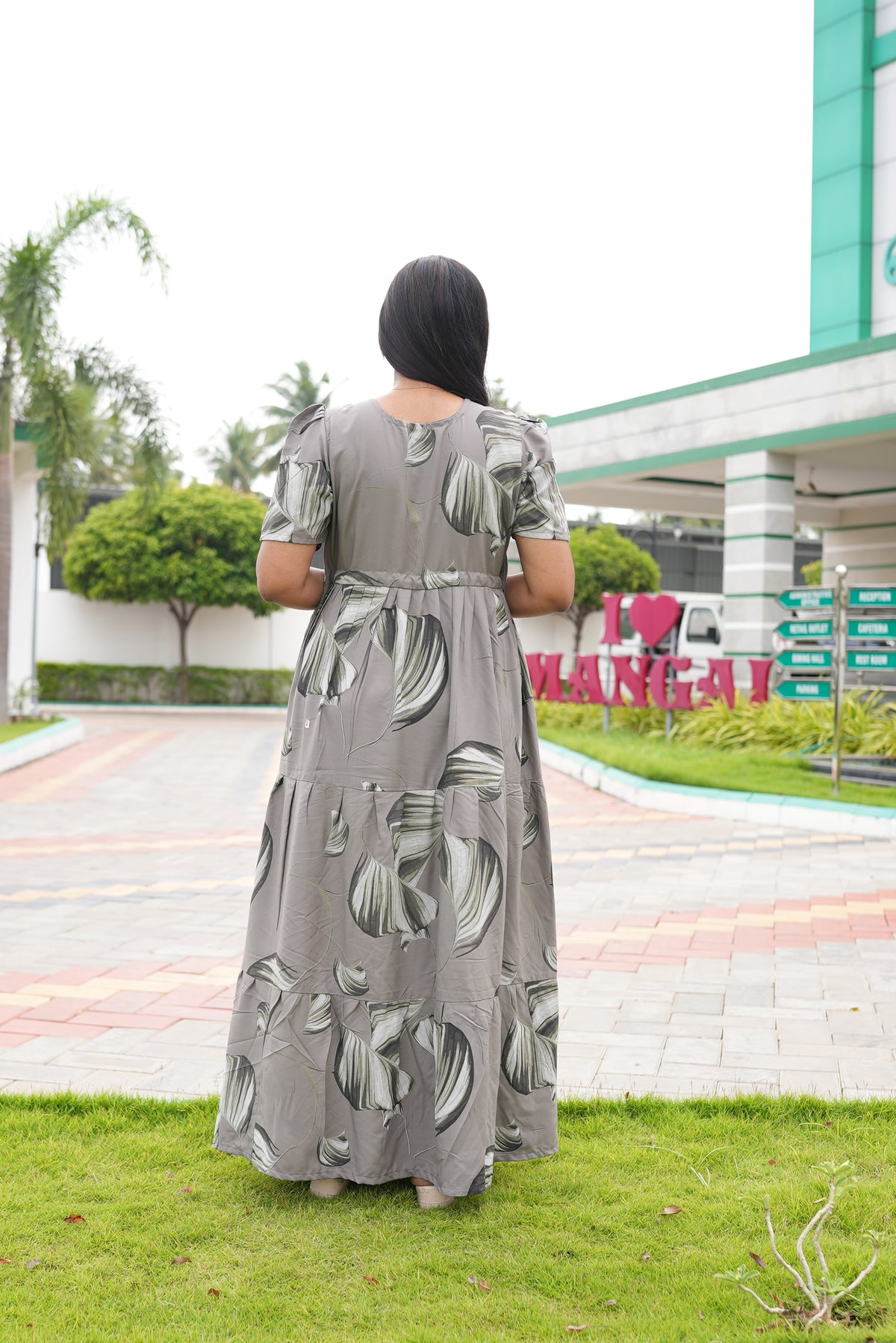 Stylish Arrivals Rayon Gathering Frock Model Night Gown's | Front Adjustable Gathering Style Rope | Puff Sleeve | Trending Collection's for Stylish Women's (FKG)