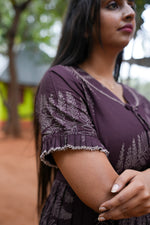 Mangai 3 Layer Flared Frock Model Nighties Soft and Smooth Premium Quality Rayon Material , Fancy Frilled Sleeve, Side Pocket , Back tie Rope , Stylish Collection's for Trendy Women's (MRK)