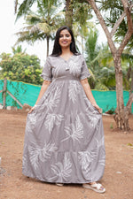 Mangai 3 Layer Flared Frock Model Nighties Soft and Smooth Premium Quality Rayon Material , Fancy Frilled Sleeve, Side Pocket , Back tie Rope , Stylish Collection's for Trendy Women's (MRK)