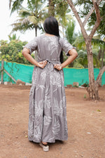 Mangai 3 Layer Flared Frock Model Nighties Soft and Smooth Premium Quality Rayon Material , Fancy Frilled Sleeve, Side Pocket , Back tie Rope , Stylish Collection's for Trendy Women's (MRK)