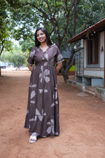 Mangai 3 Layer Flared Frock Model Nighties Soft and Smooth Premium Quality Rayon Material , Fancy Frilled Sleeve, Side Pocket , Back tie Rope , Stylish Collection's for Trendy Women's (MRK)