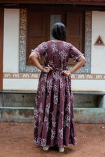 Mangai 3 Layer Flared Frock Model Nighties Soft and Smooth Premium Quality Rayon Material , Fancy Frilled Sleeve, Side Pocket , Back tie Rope , Stylish Collection's for Trendy Women's (MRK)