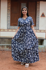 Mangai 3 Layer Flared Frock Model Nighties Soft and Smooth Premium Quality Rayon Material , Fancy Frilled Sleeve, Side Pocket , Back tie Rope , Stylish Collection's for Trendy Women's (MRK)