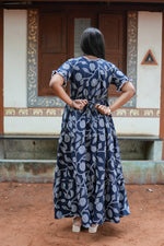 Mangai 3 Layer Flared Frock Model Nighties Soft and Smooth Premium Quality Rayon Material , Fancy Frilled Sleeve, Side Pocket , Back tie Rope , Stylish Collection's for Trendy Women's (MRK)