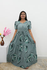 Stylish Arrivals Rayon Gathering Frock Model Night Gown's | Front Adjustable Gathering Style Rope | Puff Sleeve | Trending Collection's for Stylish Women's (FKG)