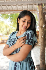 MANGAI Rayon Frock Nighties | Front Open Lengthy Zipper Comforts Feeding | Fancy Double Layered Sleeve's | Post & Pre Pregnancy's and Casual Wear | Side Pocket |Versatile Rayon Frock Night Gown's for Stylish Women's (RFF)