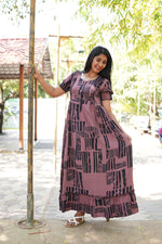 MANGAI Rayon Frock Nighties | Front Open Lengthy Zipper Comforts Feeding | Fancy Double Layered Sleeve's | Post & Pre Pregnancy's and Casual Wear | Side Pocket |Versatile Rayon Frock Night Gown's for Stylish Women's (RFF)